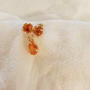 Spessartine Garnet Earrings/Pendant